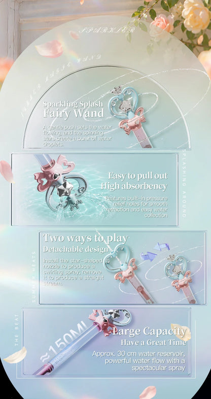 Magic Fairy Wand Water Gun Sparkling Summer Water Play Toy