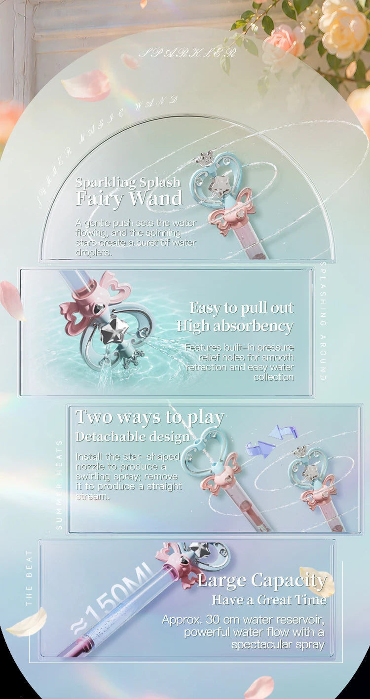 Magic Fairy Wand Water Gun Sparkling Summer Water Play