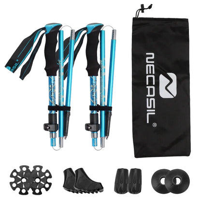 Trekking Poles Ultralight Foldable Telescopic Walking Hiking