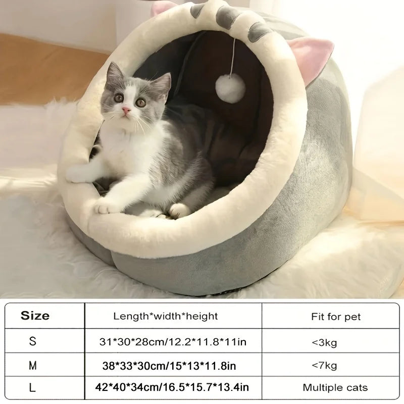 Cute And Soft Cat House Super Cat Bed Warm Deep Sleep Comfort