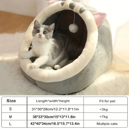 Cute And Soft Cat House Super Cat Bed Warm Deep Sleep Comfort