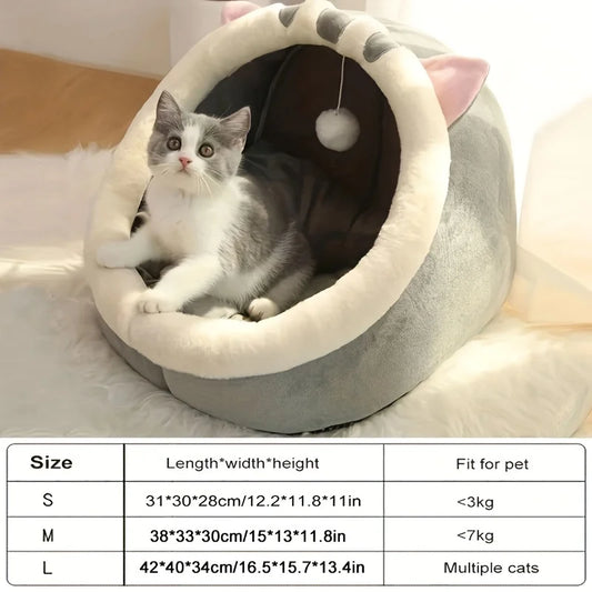 Cute And Soft Cat House Super Cat Bed Warm Deep Sleep Comfort