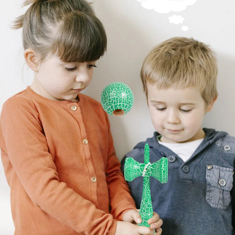 Crack Painted Kendama Toy Outdoor Fitness Balls Train