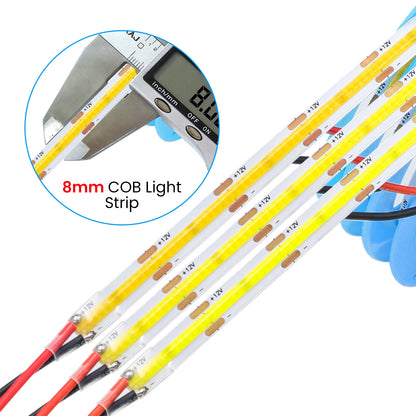 DC12V 24V COB LED Strip Light 480 528LEDs/m High Density