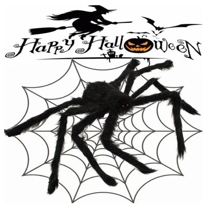 Halloween Decor Giant Black Plush Spider Halloween Party