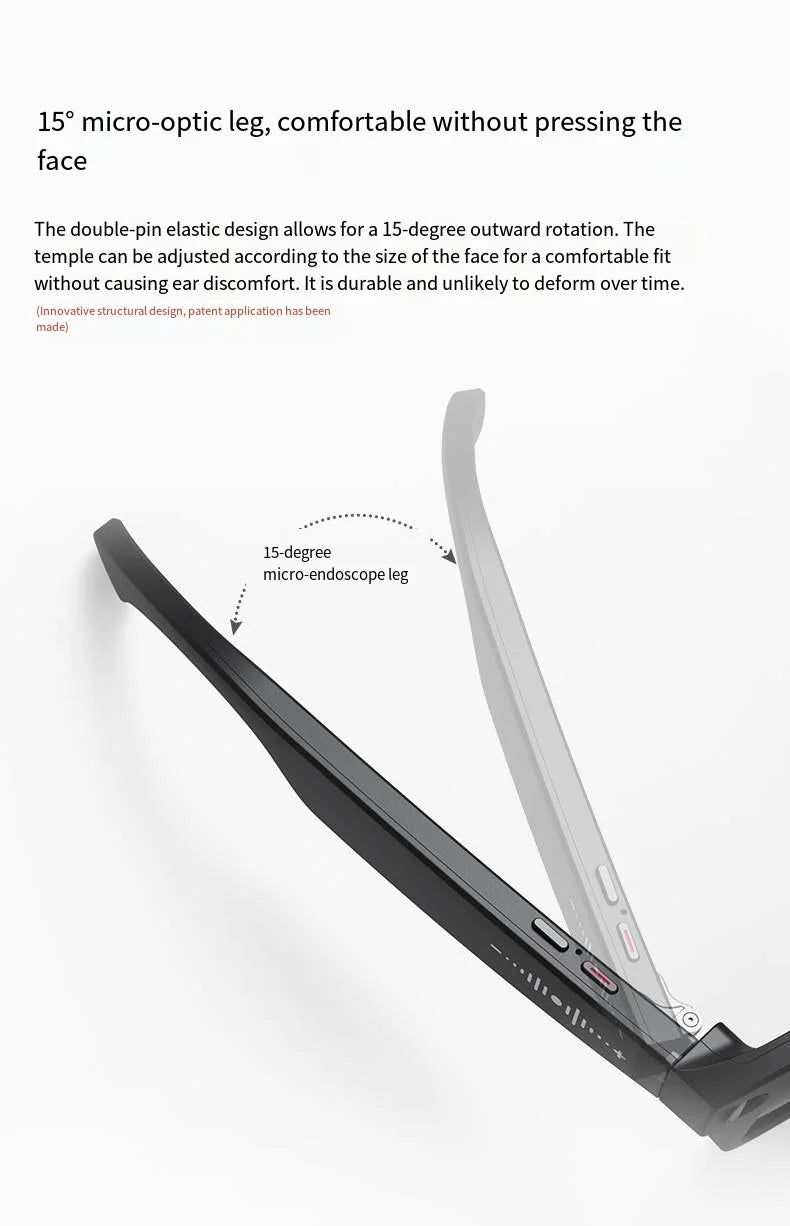 HOMEFISH M02 AI Smart Glasses with 4K Camera Bluetooth