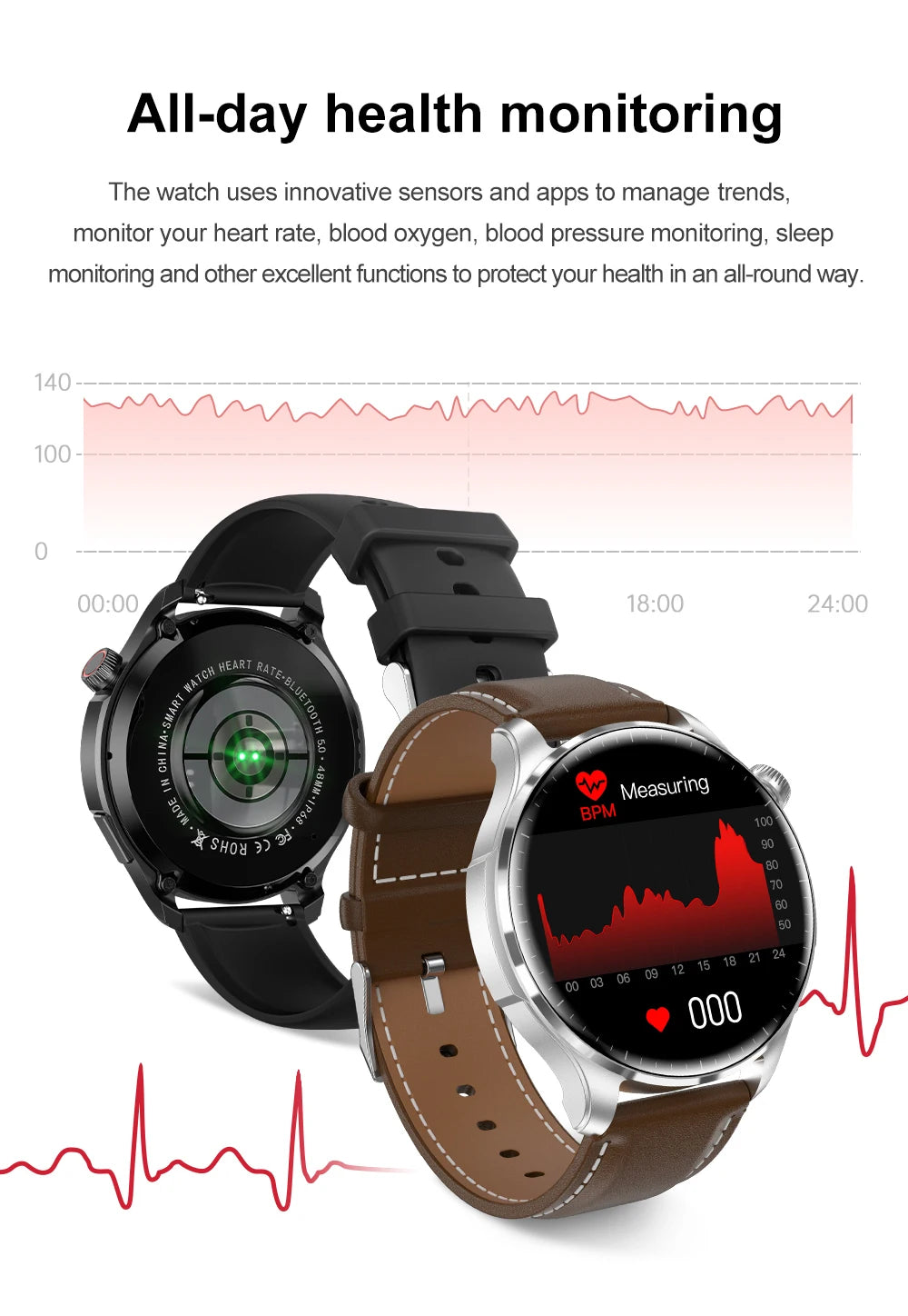 New GPS SmartWatch BluetoothCall IP68 Waterproof Men Women