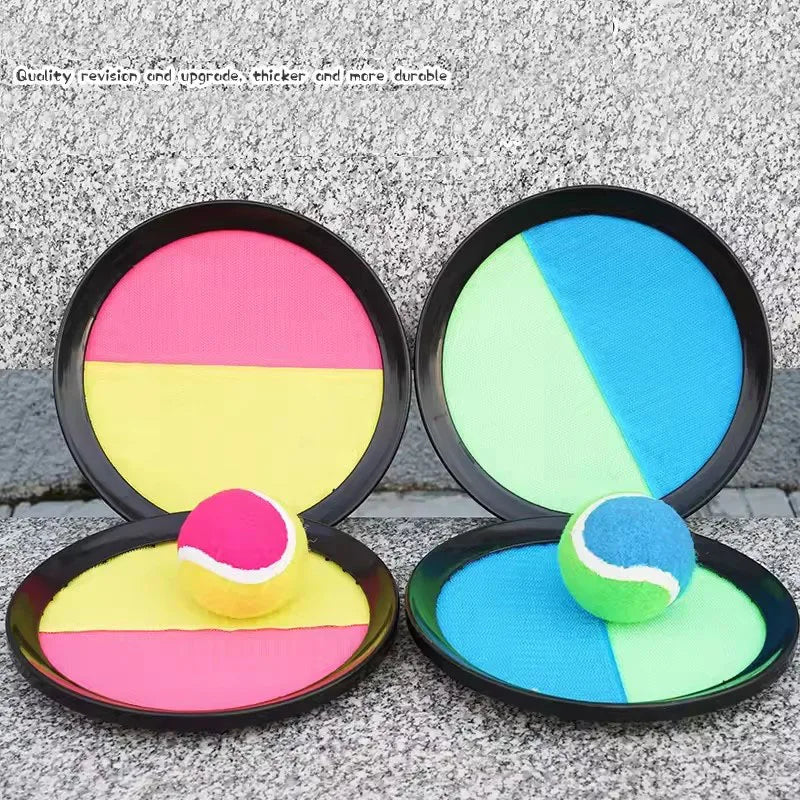 1Set Kids Sucker Sticky Ball Toy Outdoor Sports Catch Ball Game Set