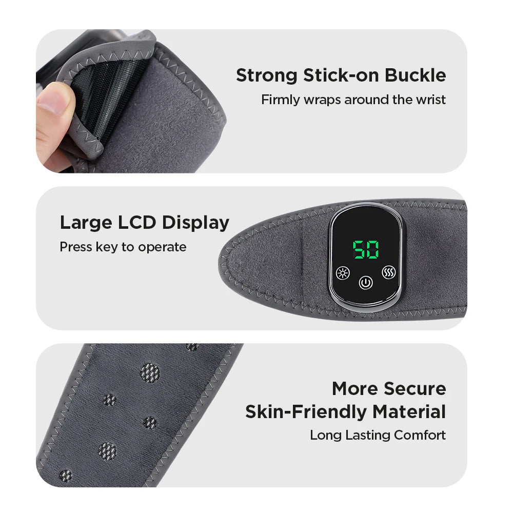 Electric Heating Wrist Massager 5 Levels Hot Compress