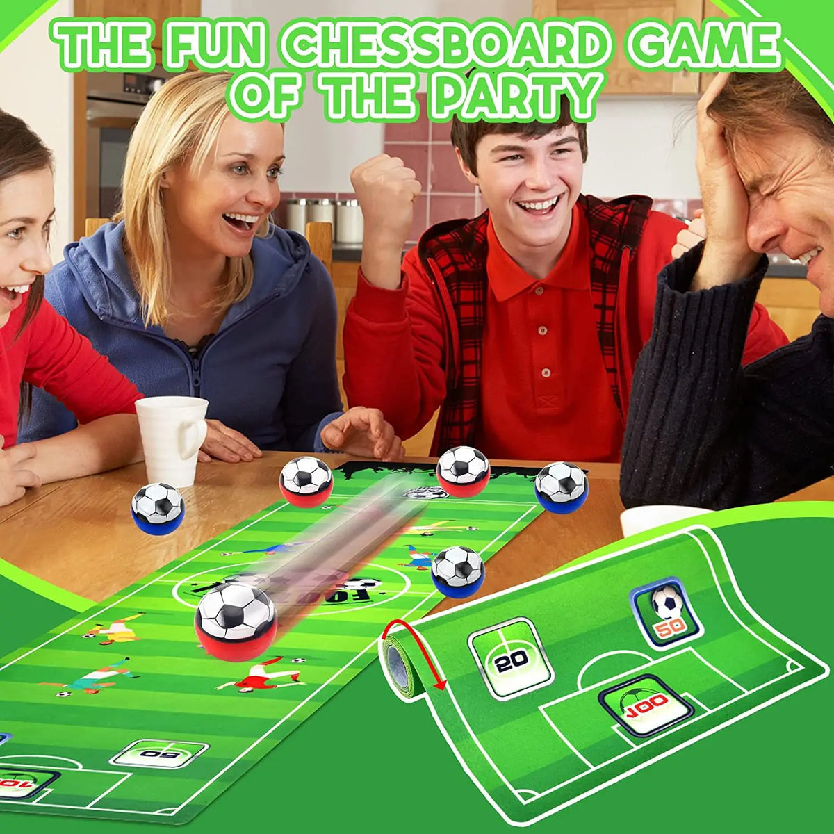 Soccer Curling Board Game - Children Interactive Social Fun Toy