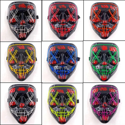 Wireless LED Neon Purge Mask & Fiber Optic Gloves