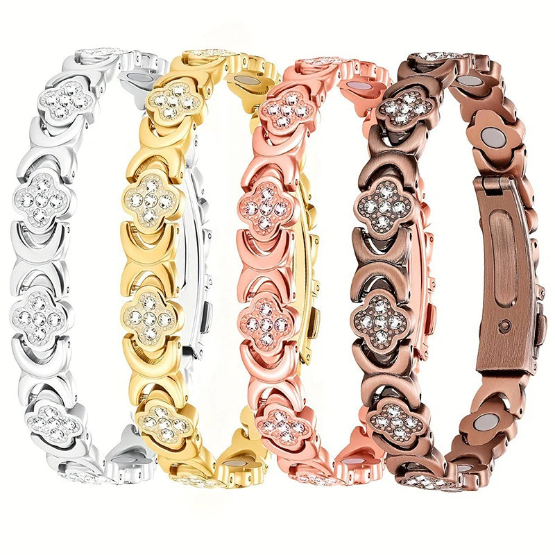 Lucky  Magnetic Therapy Bracelet for Women; Adjustable Copper