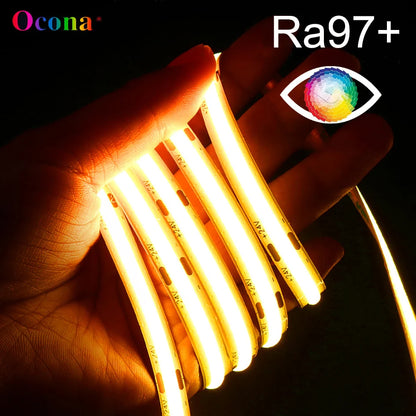 OCONA Ra97+ High CRI COB LED Strip Light  Dimmable