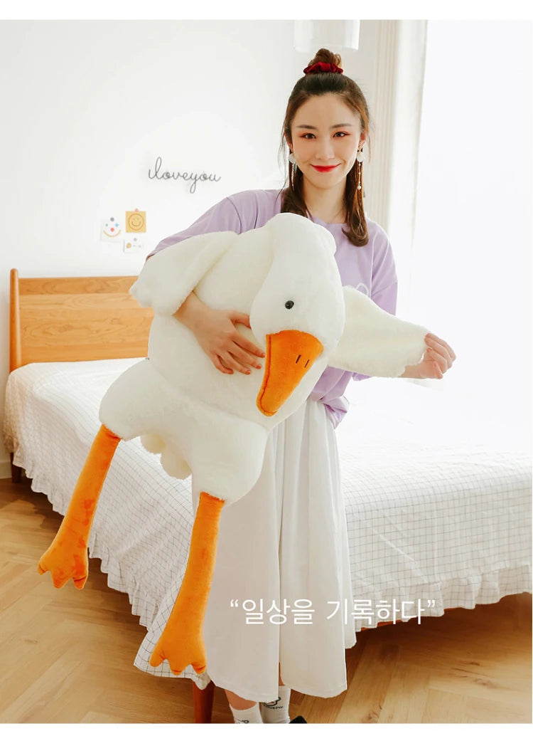 90-190cm Lovely Big White Goose Throw Pillow Plush Toy