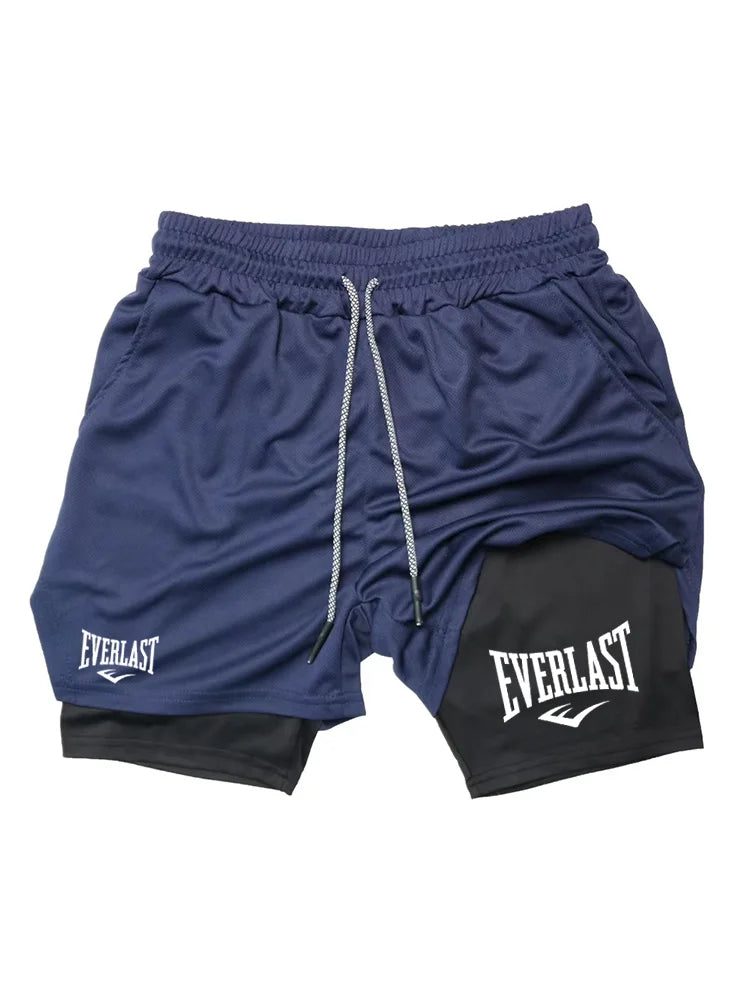 Men Running Shorts 2 in 1 Double-deck Sport Shorts Sportswear