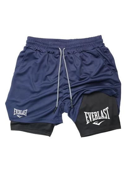 Men Running Shorts 2 in 1 Double-deck Sport Shorts Sportswear