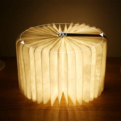 3D Wooden Foldable LED Book Night Light 3 / 5 Lighting Colors