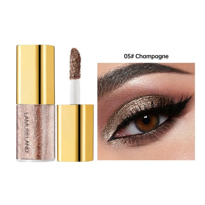 Pearly Liquid Eyeshadow Natural Smokey Silver Shimmer