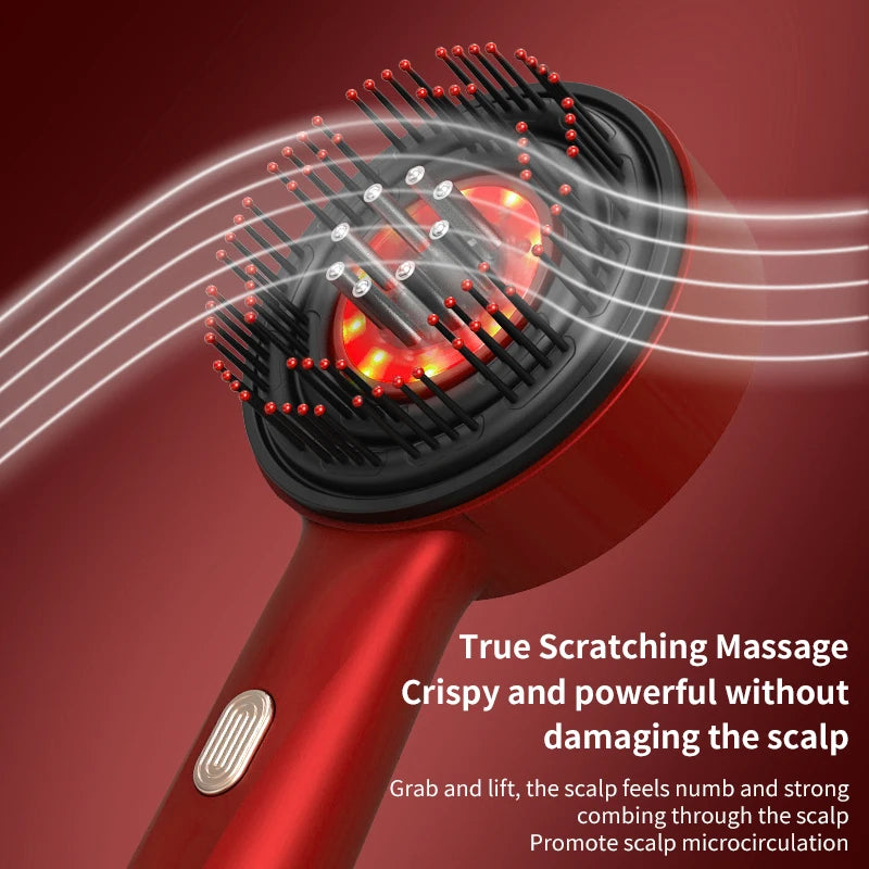 Electric Micro-current Massage Comb Red Light Hair Care