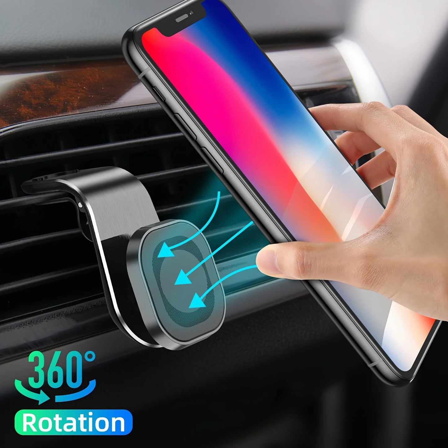 Universal Phone Holder Clip Car Air Vent Magnetic Mount Holder