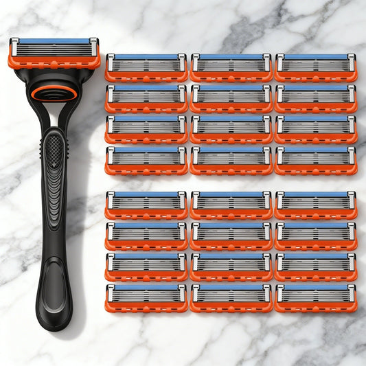 Men's 5-Blade Manual Safety Razor Features 6 layers