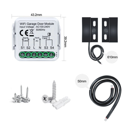 GIRIER Tuya Smart WiFi Garage Door Opener Controller Supports