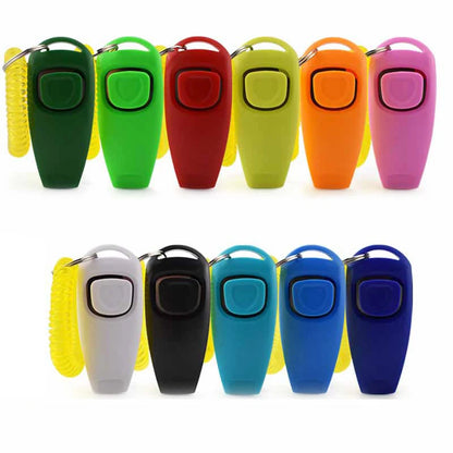 2 In 1 Pet Clicker Dog Training Whistle Answer Card