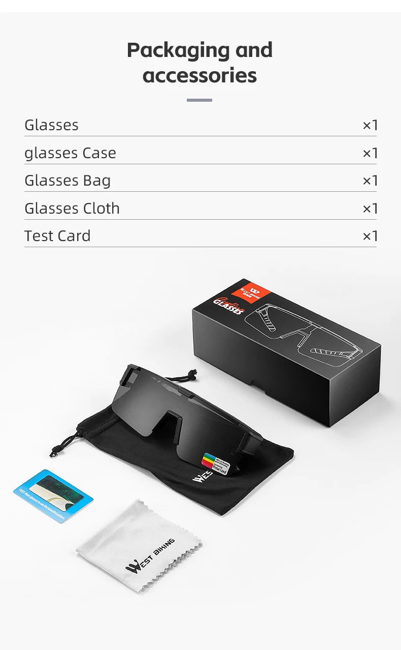 BIKING Cycling Glasses Fit Over Myopic Sunglasses Men Women