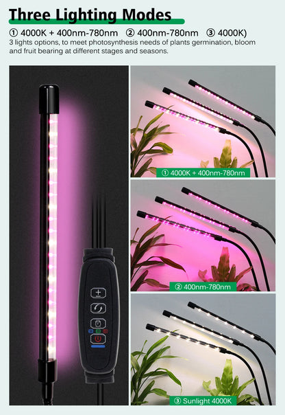 Clip-On LED Grow Light with Gooseneck