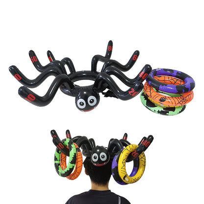 Fun Halloween Throwing Game Inflatable Spiders Witch’s Hat Toss