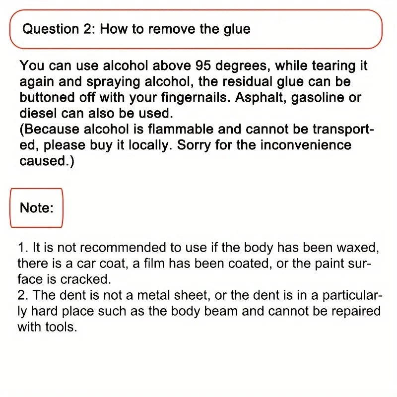 Car Dent Repair Tool Auto Body Part Mechanical Sheet