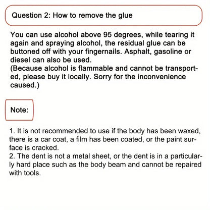 Car Dent Repair Tool Auto Body Part Mechanical Sheet