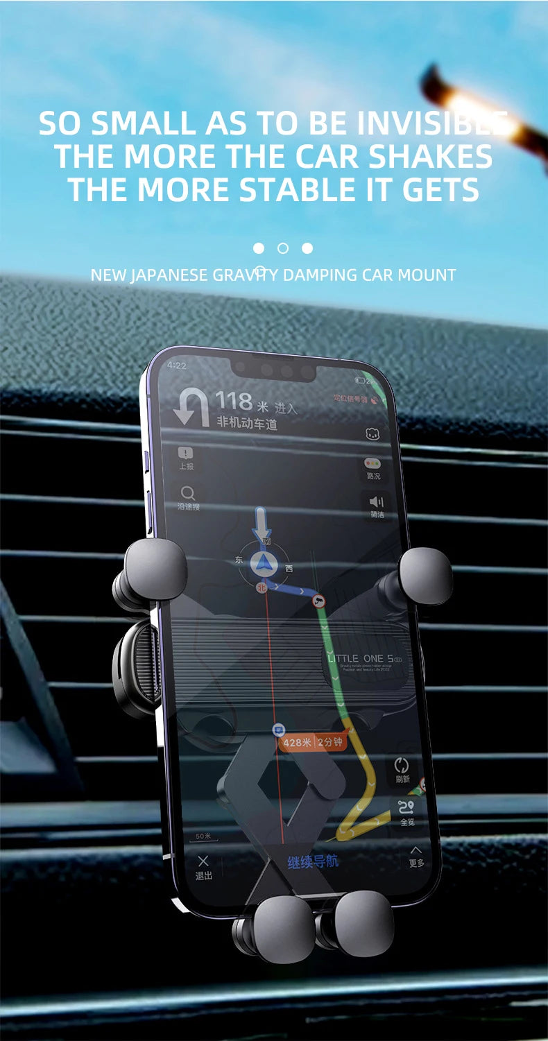 Gravity Car Phone Holder for 4.7-7 inch Mobile Phone Car Air Vent