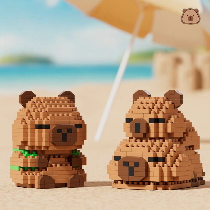 Cute doll Kapi Capybara Bala creative building blocks