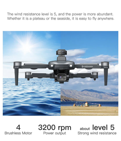 New L600 PRO MAX/PRO GPS Drone 5KM 4K Professional