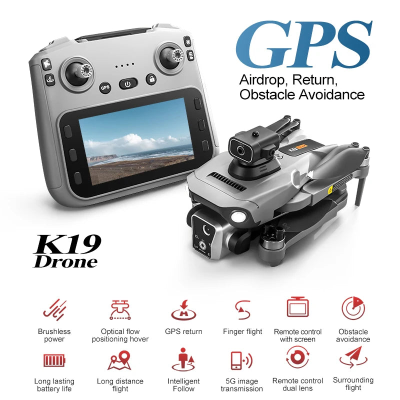 New K19 MAX GPS Drone Professional 8K Camera