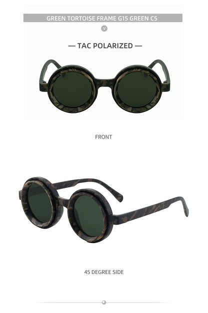 Polarized Small Frame Round Steampunk ND9 Adjustable