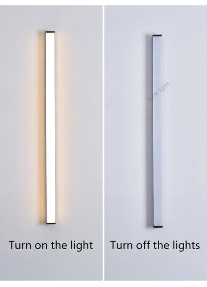 Modern Waterproof Outdoor Long Strip LED Wall Light