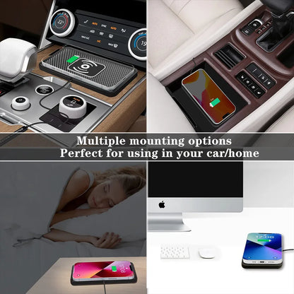 Car Wireless Charger Non-Slip Pad Silicone Fast Charging