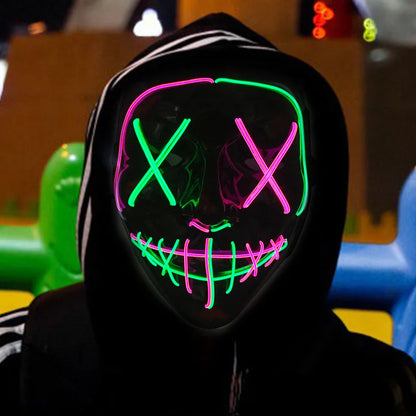 Wireless LED Purge Mask Halloween Horror Party Carnival Cosplay