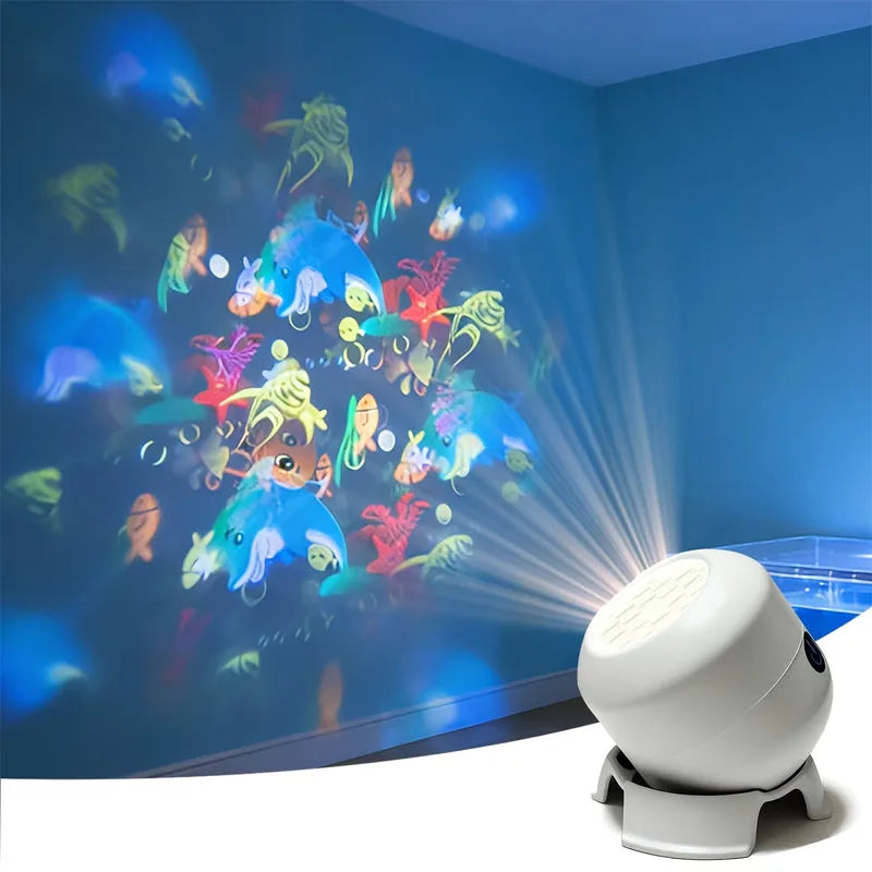 Colorful Fantasy Projection Lamp  Ocean Snowflake Ambiance