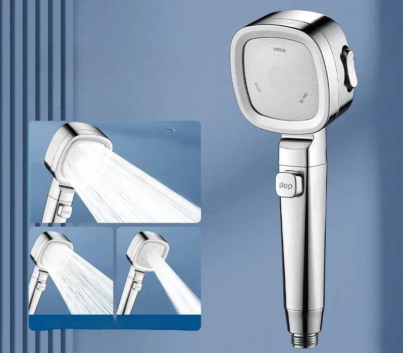 High Pressure Shower Head Water Saving 3 Modes Shower Heads