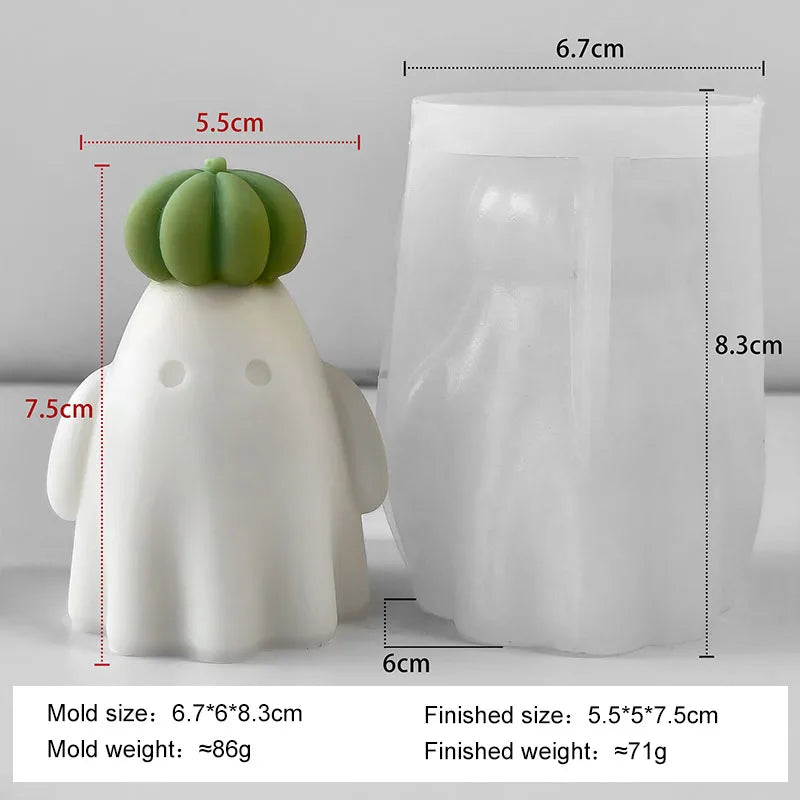 3D Halloween Pumpkin Spooky Silicone Mold DIY Ghost