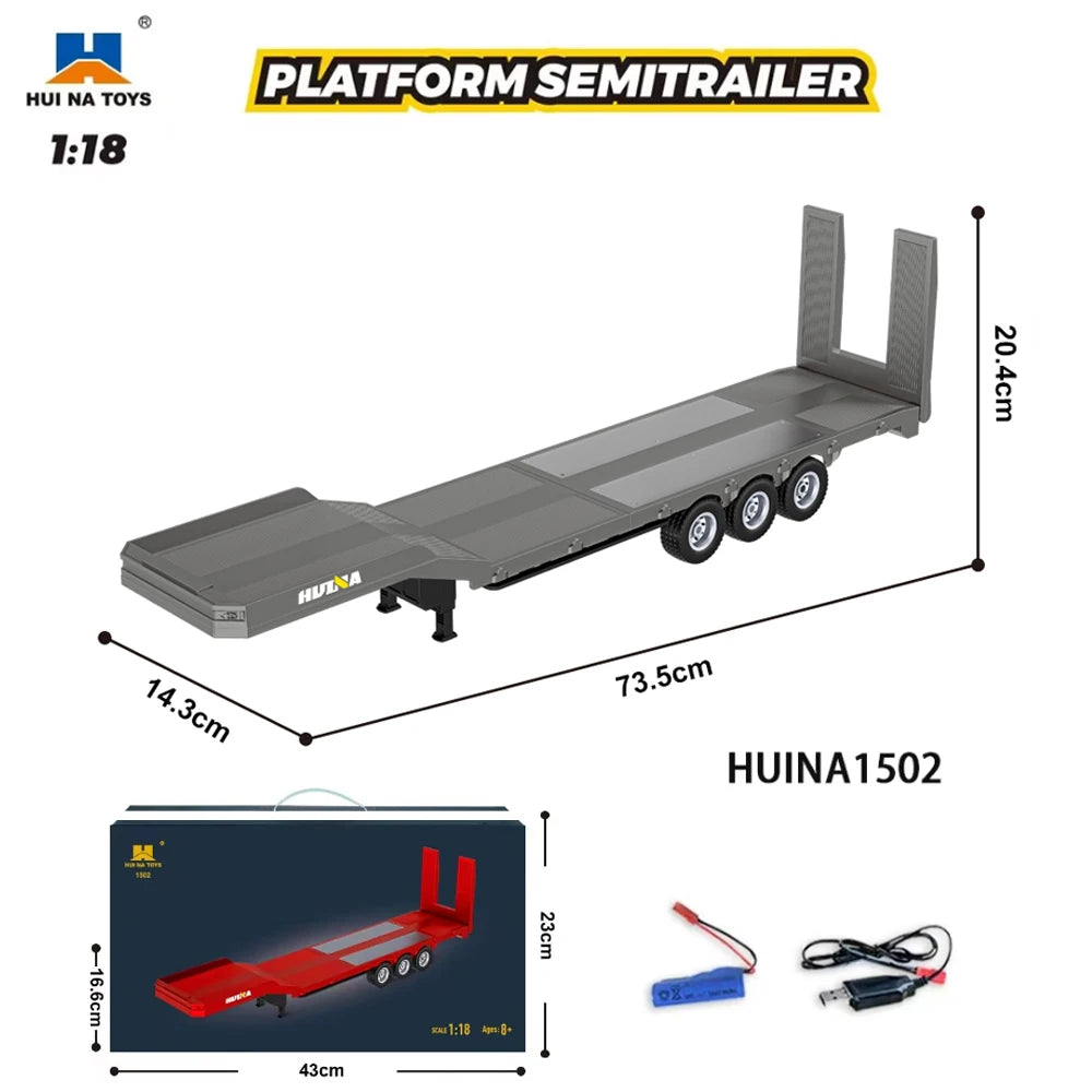 HUINA 1501 770S Alloy Tractor 19CH RC Truck 1/18 2.4G remote