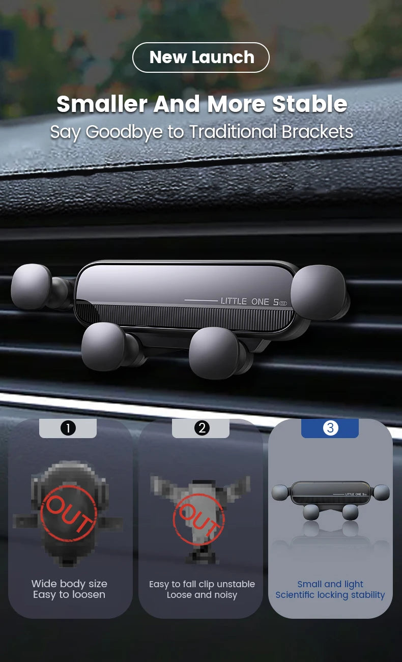 Gravity Car Phone Holder Air Vent Mount Cell Phone Holder