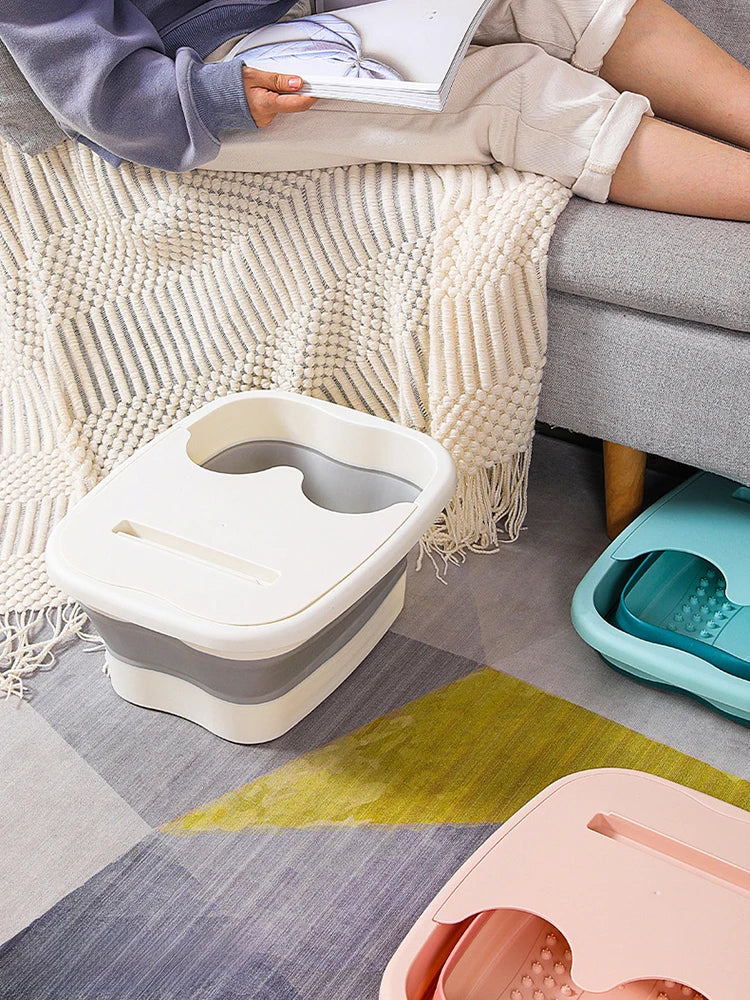 Foldable Footbath Massage Bucket Soaking Bucket Folding