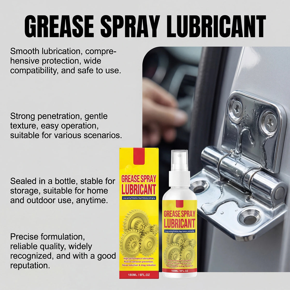Liquid Grease Spray Long Lasting Protection from Rust and Corrosion