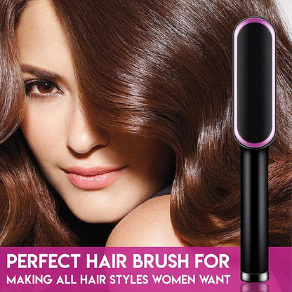 Electric Heating Comb Hair Straightener Portable Fast Heating