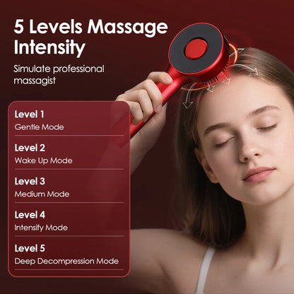 Electric Micro-current Massage Comb Red Light Hair Care