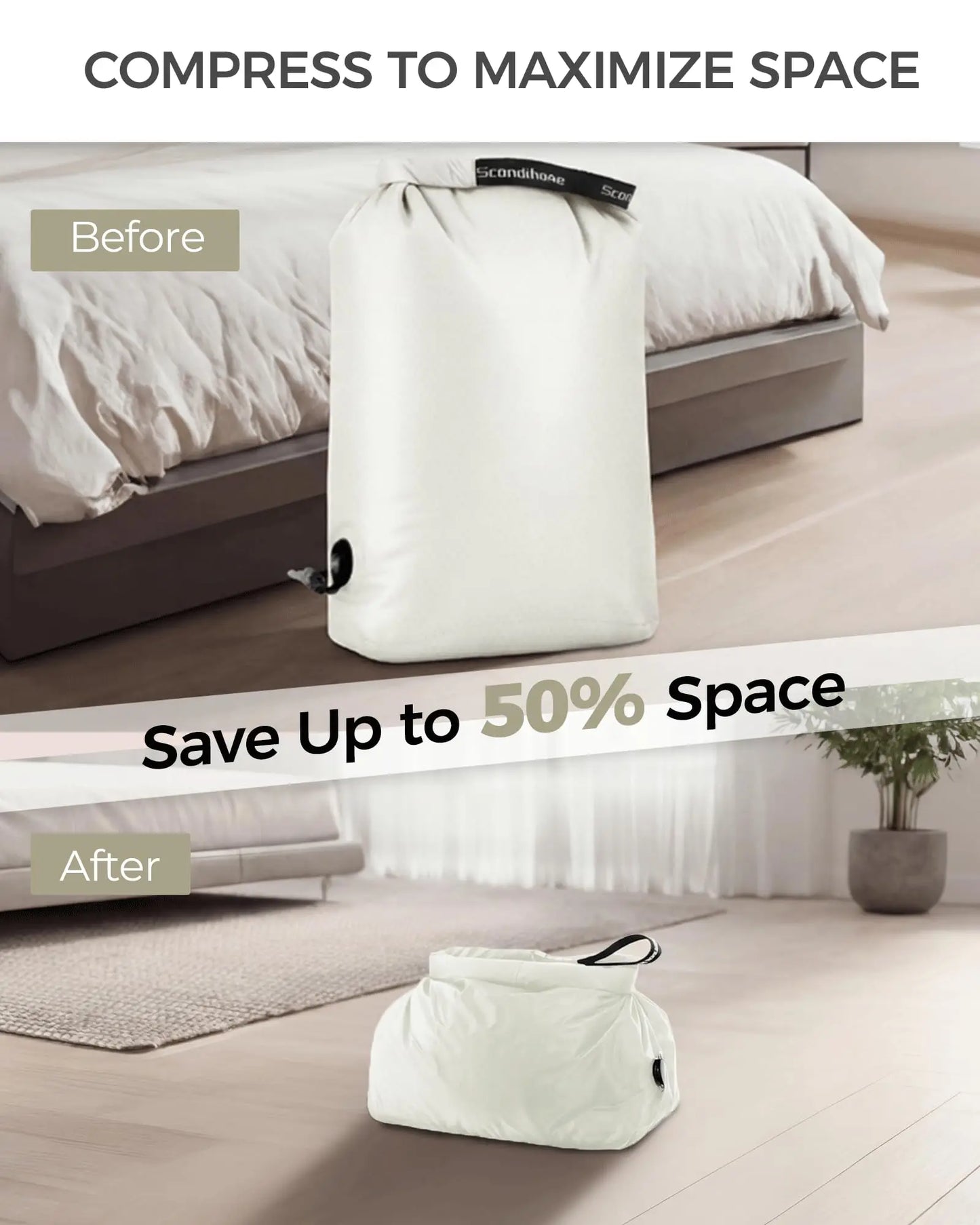 Travel Storage Bag Compression Sack Organizer